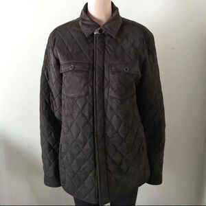 Black Diamond quilt lined shacket jacket, men's large